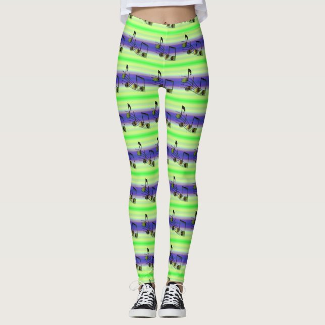 Dubstep Notes Leggings (Front)