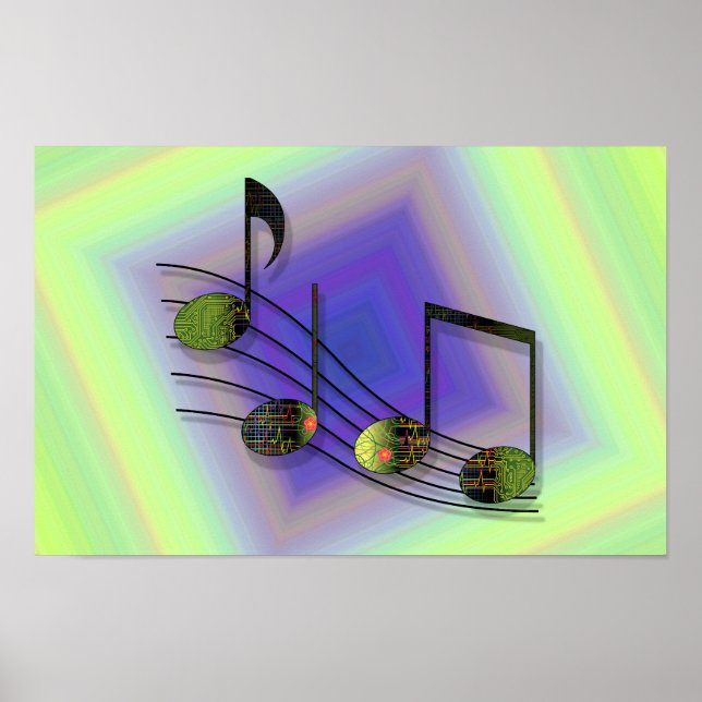 Dubstep Notes Poster (Front)