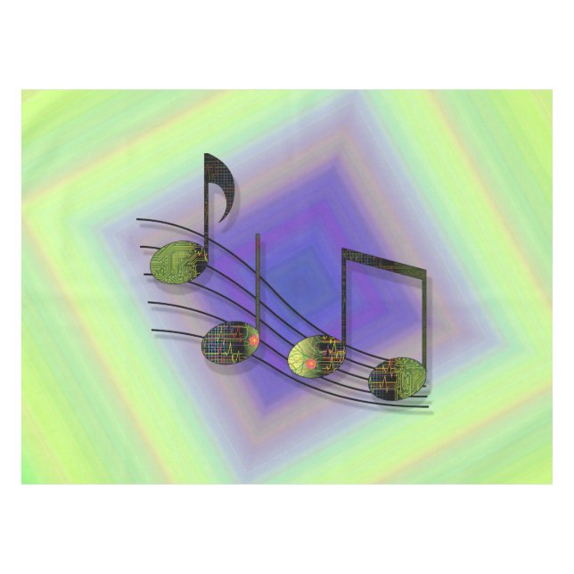 Dubstep Notes Tablecloth (Front (Horizontal))
