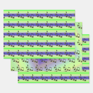 Dubstep Notes Wrapping Paper Set
