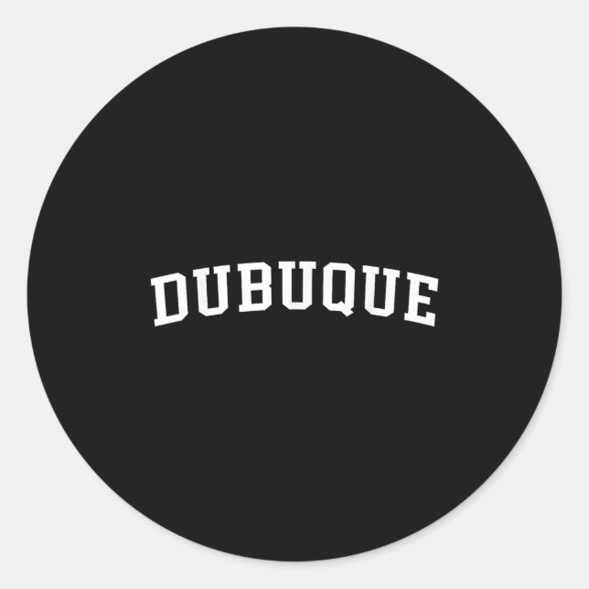 Dubuque  classic round sticker (Front)