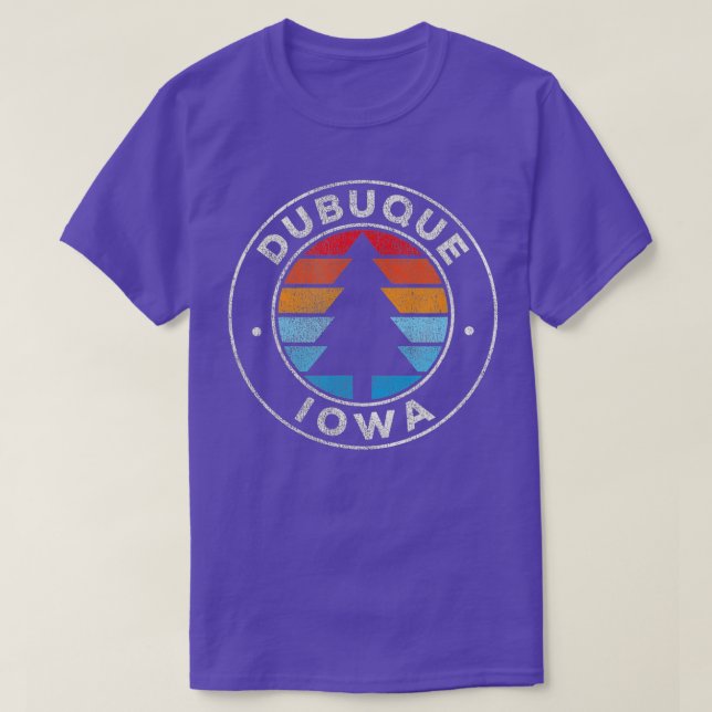 Dubuque Iowa IA Vintage  Retro 70s  T-Shirt (Design Front)