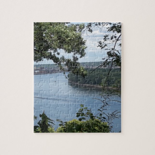 Dubuque Iowa on the Mississippi River Jigsaw Puzzle (Vertical)