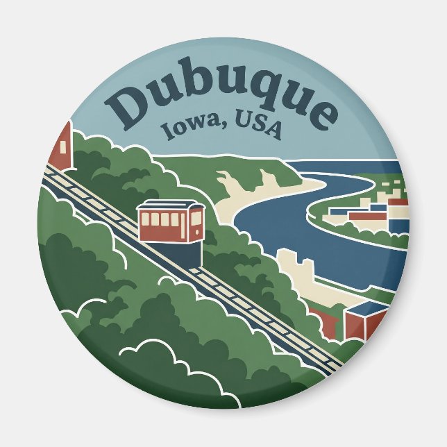 Dubuque USA Magnet (Front)