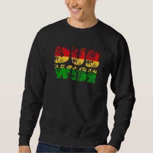 DUBWISE Dub Reggae Music Rastafari Colours Jamaica Sweatshirt
