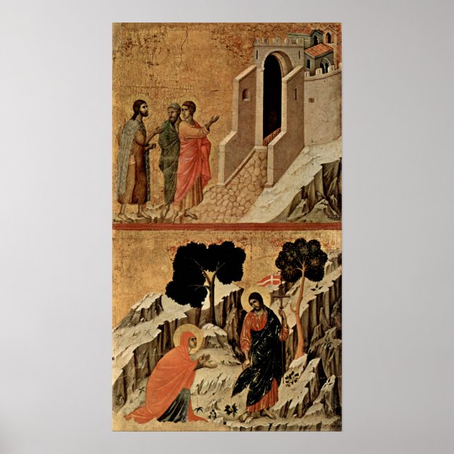 Duccio di Buoninsegna - Christ and Mary Magdalene Poster (Front)