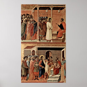 Duccio di Buoninsegna - Christ before Pilate Poster