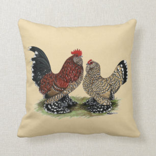 D'Uccle Bantams:  Mille Fleur Cushion