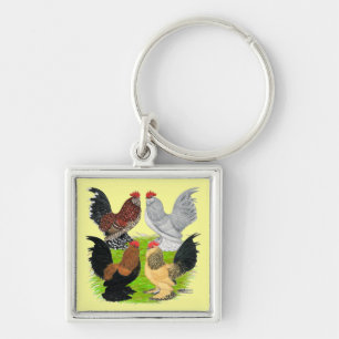 D'Uccles Four Roosters Key Ring