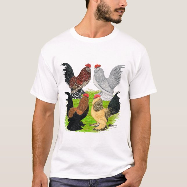 D'Uccles Four Roosters T-Shirt (Front)