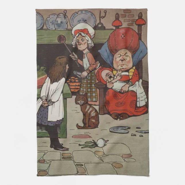 Duchess and the Crying Baby Tea Towel (Vertical)
