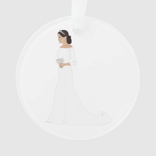 Duchess Meghan Markle Royal Wedding Ornament (Front)