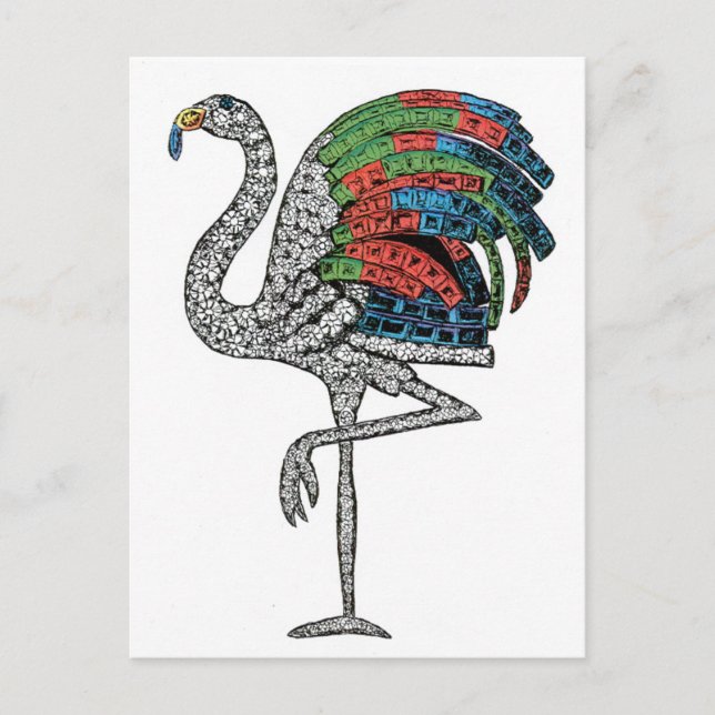 Duchess of Windsor Flamingo Brooch Postcard (Front)