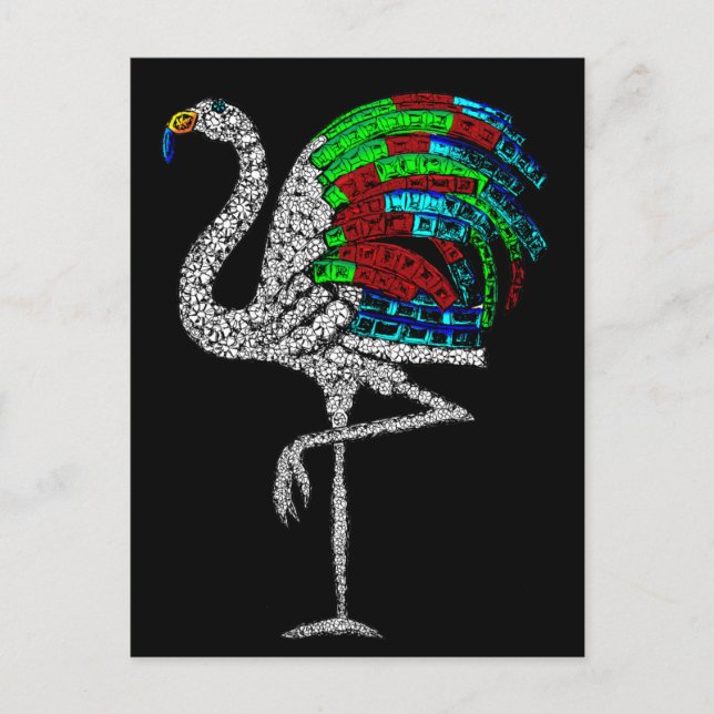 Duchess of Windsor Flamingo Brooch Postcard (Front)