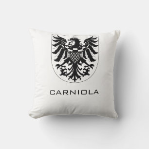 Duchy of Carniola Monochrome Heraldic Art Cushion