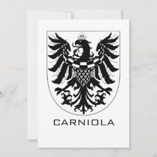 Duchy of Carniola Monochrome Heraldic Art  Invitation