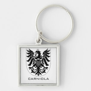 Duchy of Carniola Monochrome Heraldic Art Key Ring