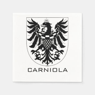 Duchy of Carniola Monochrome Heraldic Art Napkin