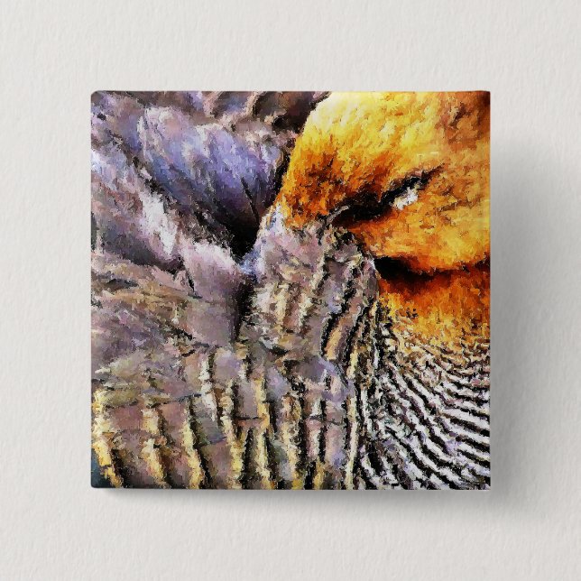 DUCK 15 CM SQUARE BADGE (Front)