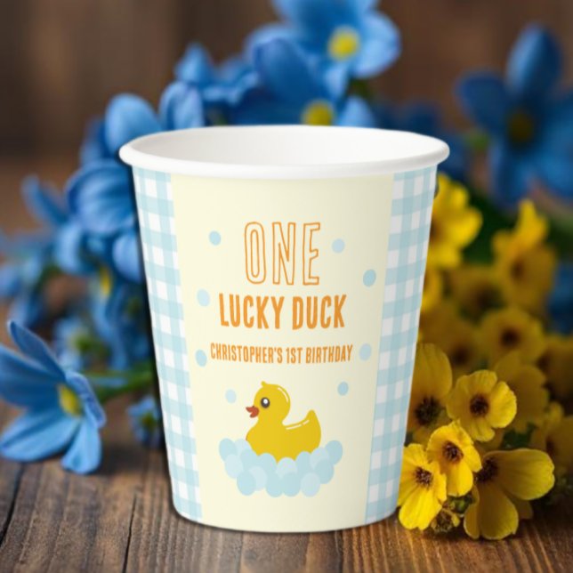 Duck 1st Birthday Paper Cups (Creator Uploaded)