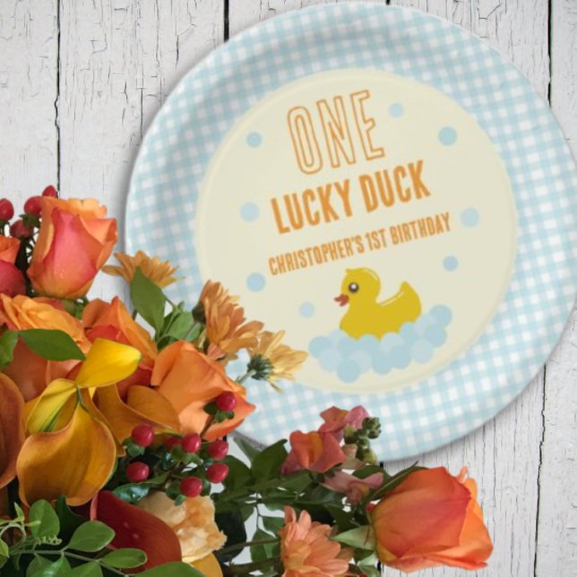 Duck 1st Birthday Paper Plate (Creator Uploaded)