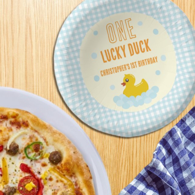 Duck 1st Birthday Paper Plate (Creator Uploaded)