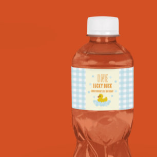 Duck 1st Birthday Water Bottle Label