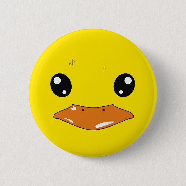 Duck 6 Cm Round Badge (Front)