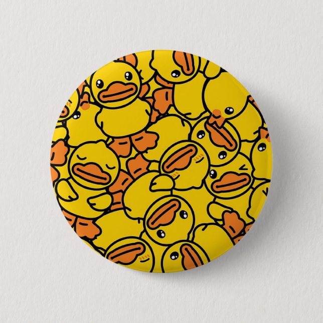 Duck 6 Cm Round Badge (Front)