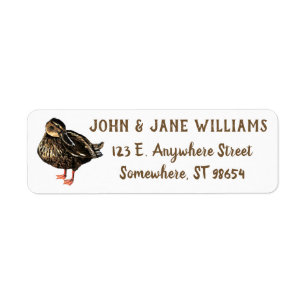 Duck Address Label Return Address Label