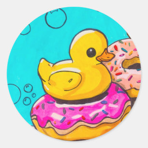 Duck and Doughnut Stickers