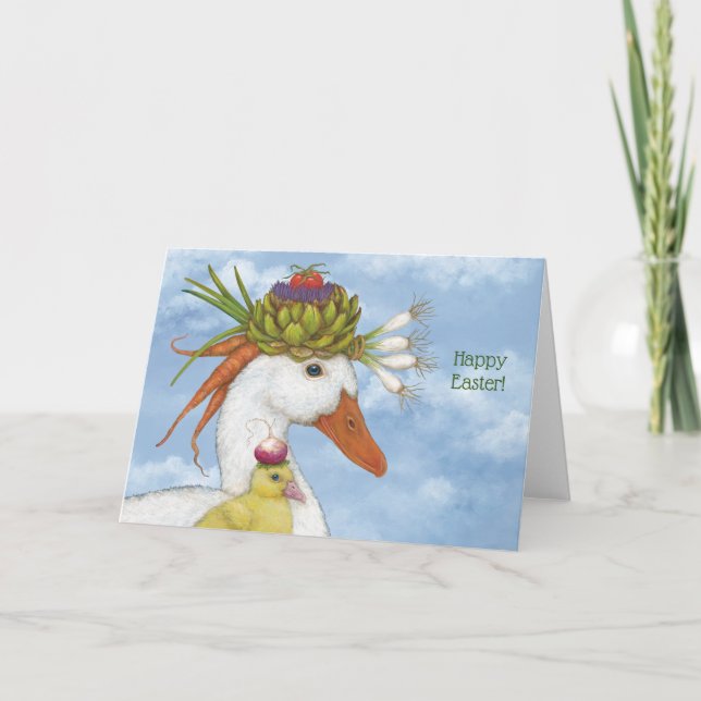 Duck and Duckling Easter card (Front)