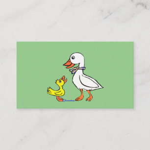 Duck and Goose Quacking whose minding the store Business Card