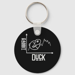 Duck And Rabbit Graph Mathematic Key Ring