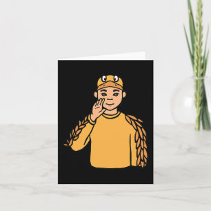 Duck Animal ASL Hand Gesture Deaf Hearing Loss Awa Card