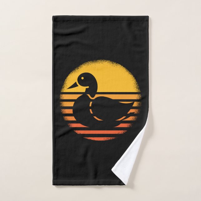 Duck Animal Retro Hand Towel (Hand Towel)