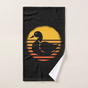 Duck Animal Retro Hand Towel
