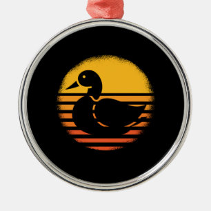 Duck Animal Retro Metal Ornament