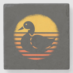 Duck Animal Retro Stone Coaster
