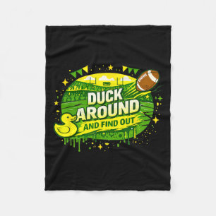 Duck Around And Find Out Funny Sarcastic Humourous Fleece Blanket