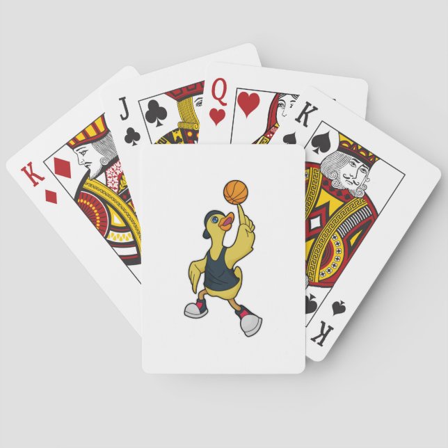 Duck as Baskeball player with Basketball Playing Cards (Back)