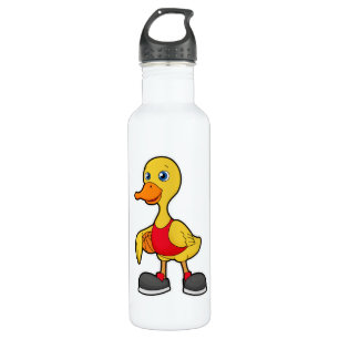 Duck as Basketball player with Basketball 710 Ml Water Bottle