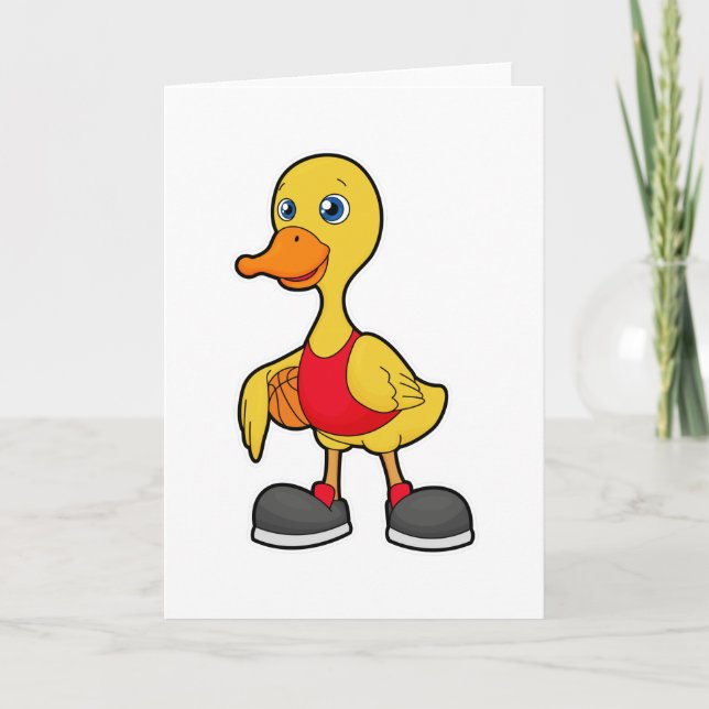 Duck as Basketball player with Basketball Card (Front)
