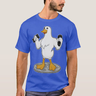Duck as Bodybuilder with Dumbbells T-Shirt