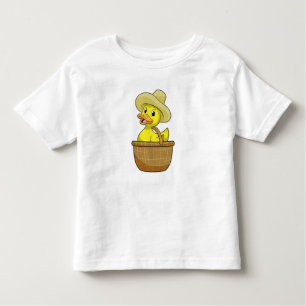 Duck as Farmer with Basket Toddler T-Shirt