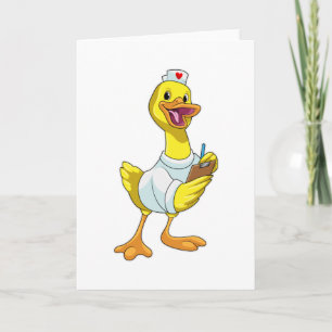 Duck as Nurse with Heart Card