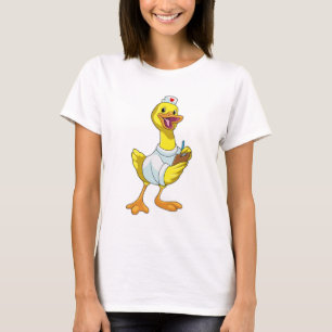 Duck as Nurse with Heart T-Shirt