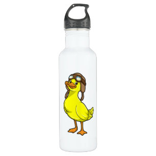 Duck as Pilot with Cap & Goggles 710 Ml Water Bottle