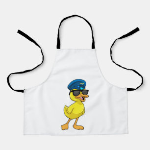 Duck as Pilot with Pilot hat Apron