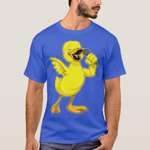 Duck as Singer with Microphone T-Shirt